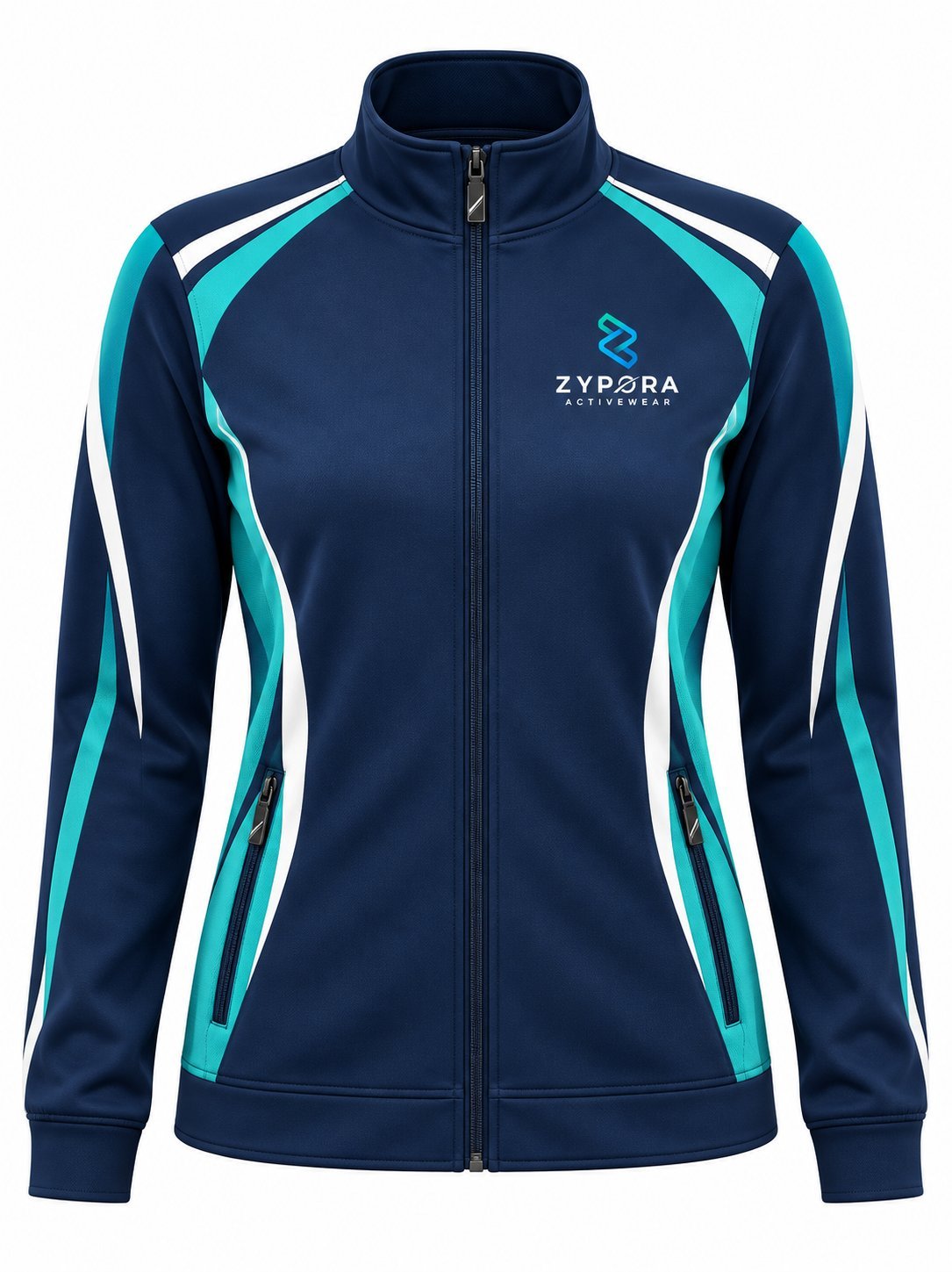 Training Jacket — Navy Speed Stripe by Zypora Activewear