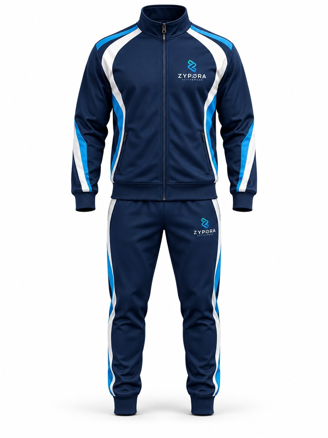 Tracksuit — Navy Speed Stripe by Zypora Activewear