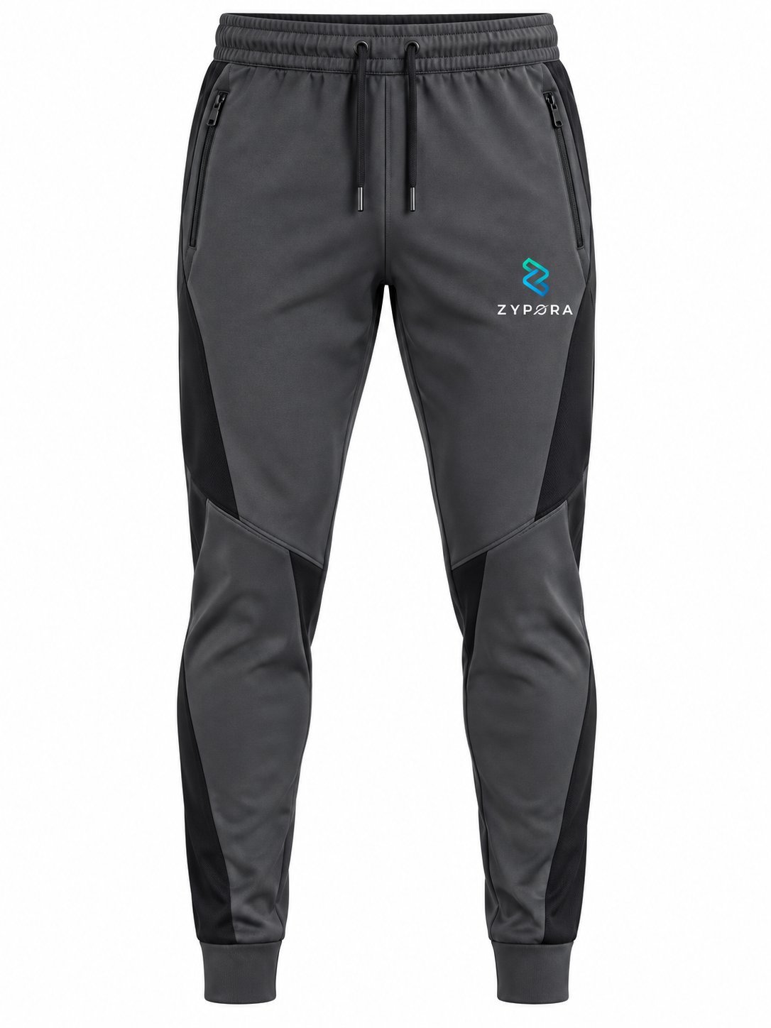 Training Pants — Charcoal / Black - Zypora Activewear Custom Manufacturing
