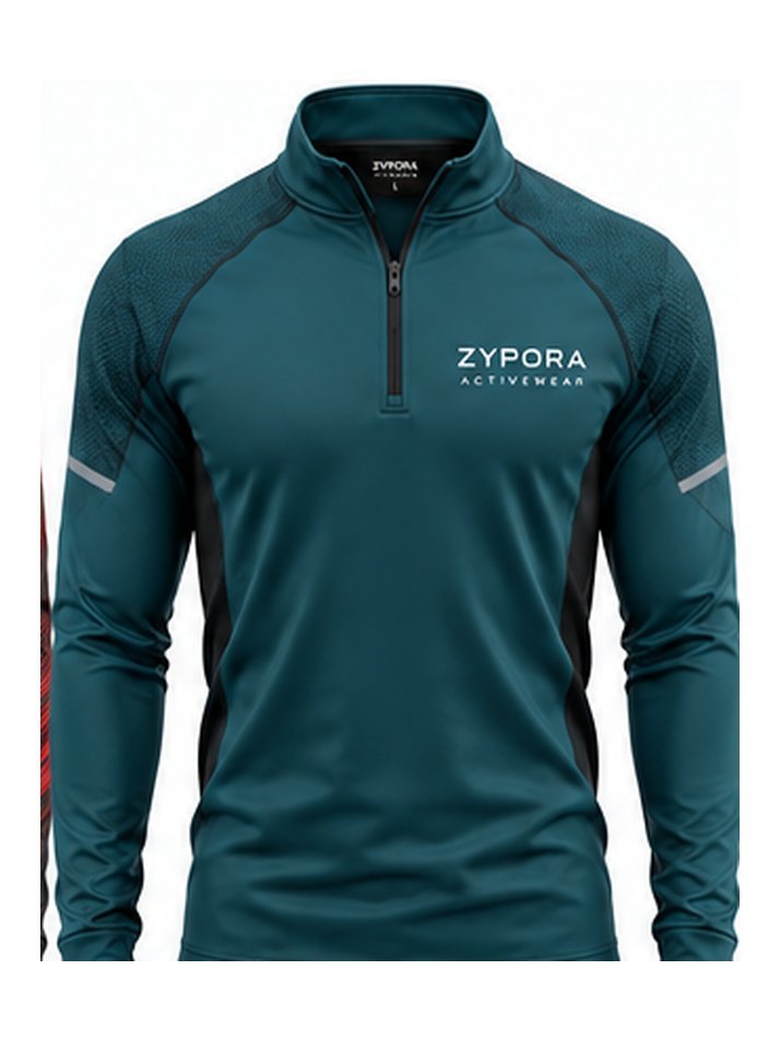 Training Top — Teal / Black Panel by Zypora Activewear