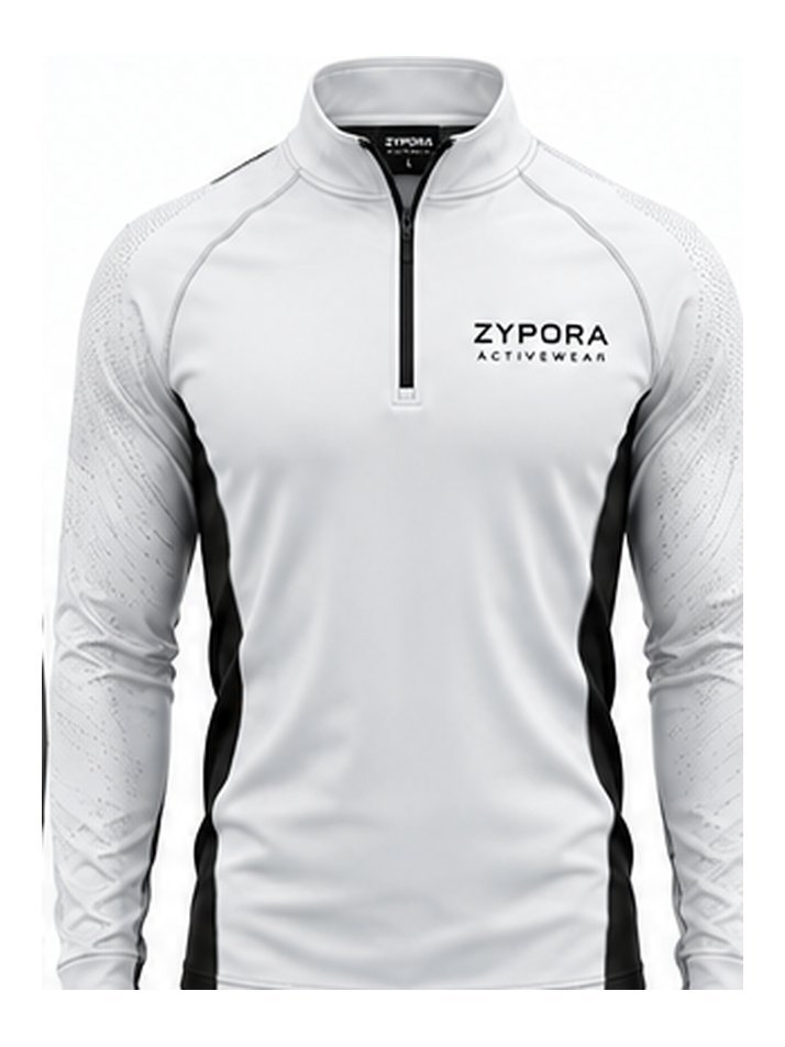 Training Top — White / Black Panel by Zypora Activewear