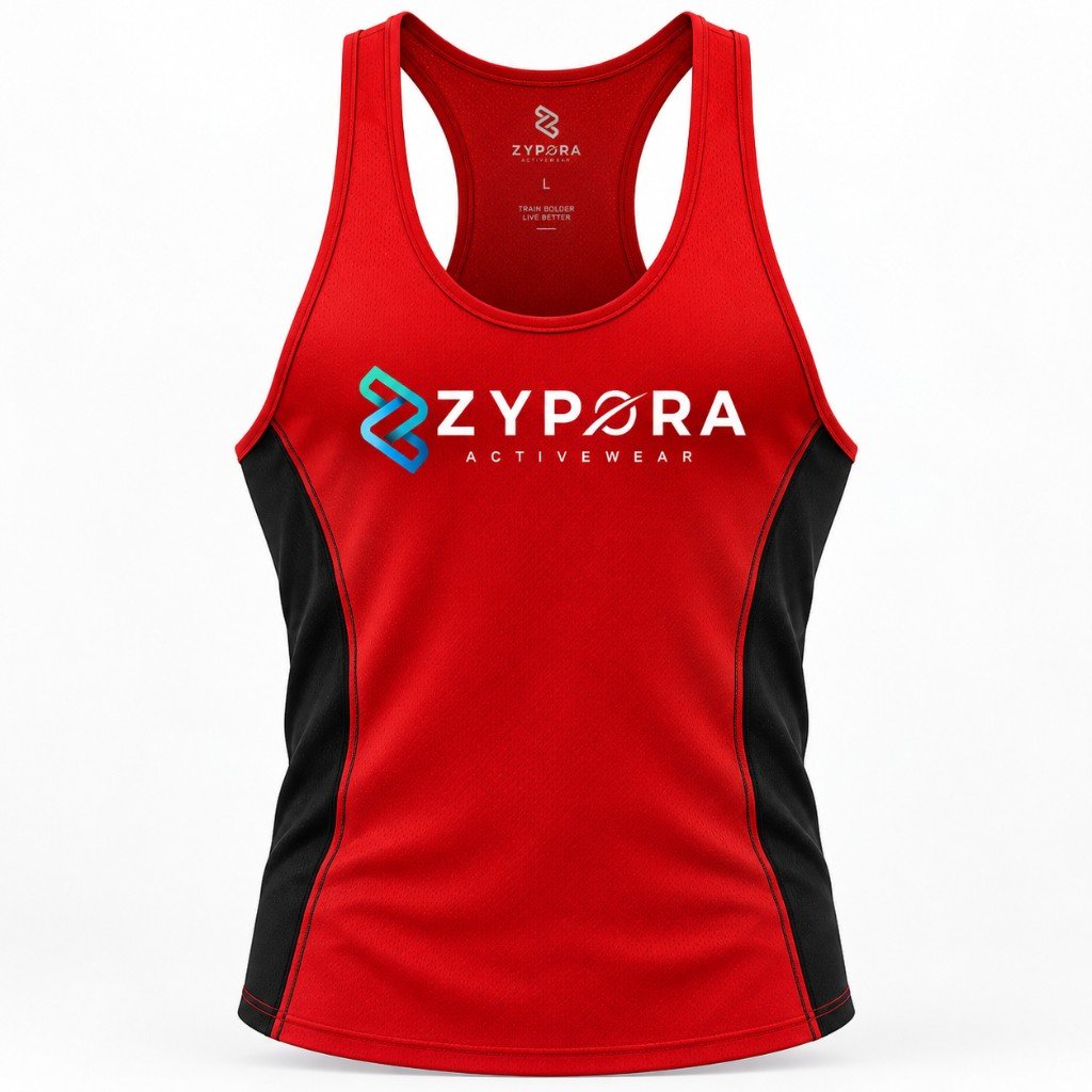 Performance Stringer — Red / Black by Zypora Activewear