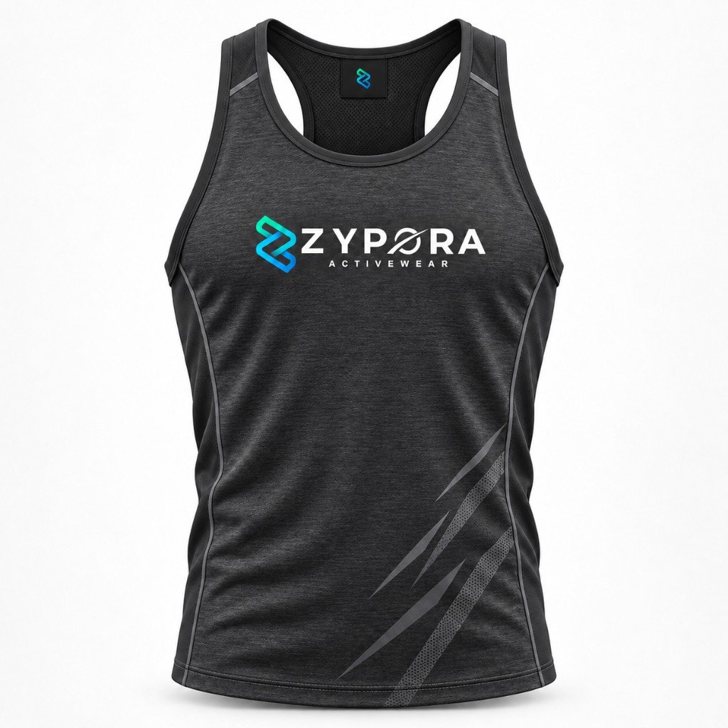 Performance Tank — Charcoal Heather by Zypora Activewear
